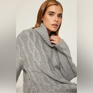 Marina Moscone Collective Oversized Turtleneck Pullover